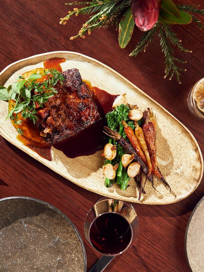 17-hour braised lamb shoulder at Martha Hardy's Kitchen, Mount Lofty House. Picture: Duy Huynh