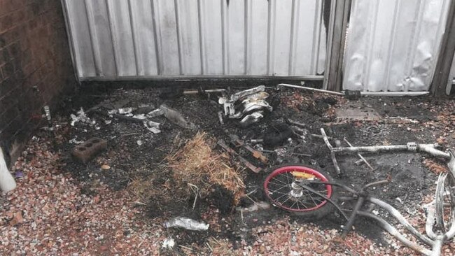 The fire left the victim and her two kids without hot water for three weeks. Picture: Victoria Police.