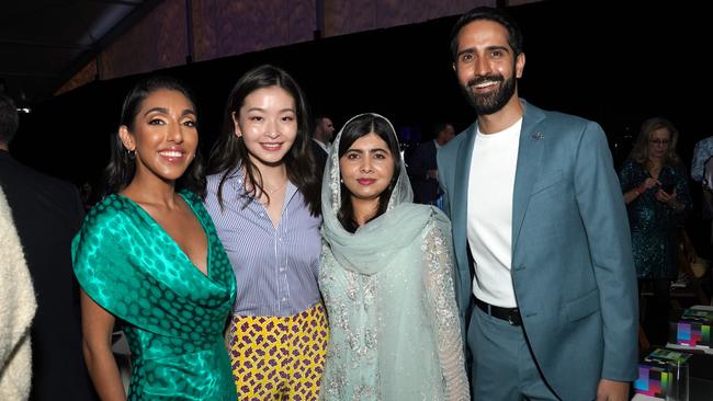 Kaur with Maia Shibutani, Malala Yousafzai and Asser Malik. Picture: Getty Images