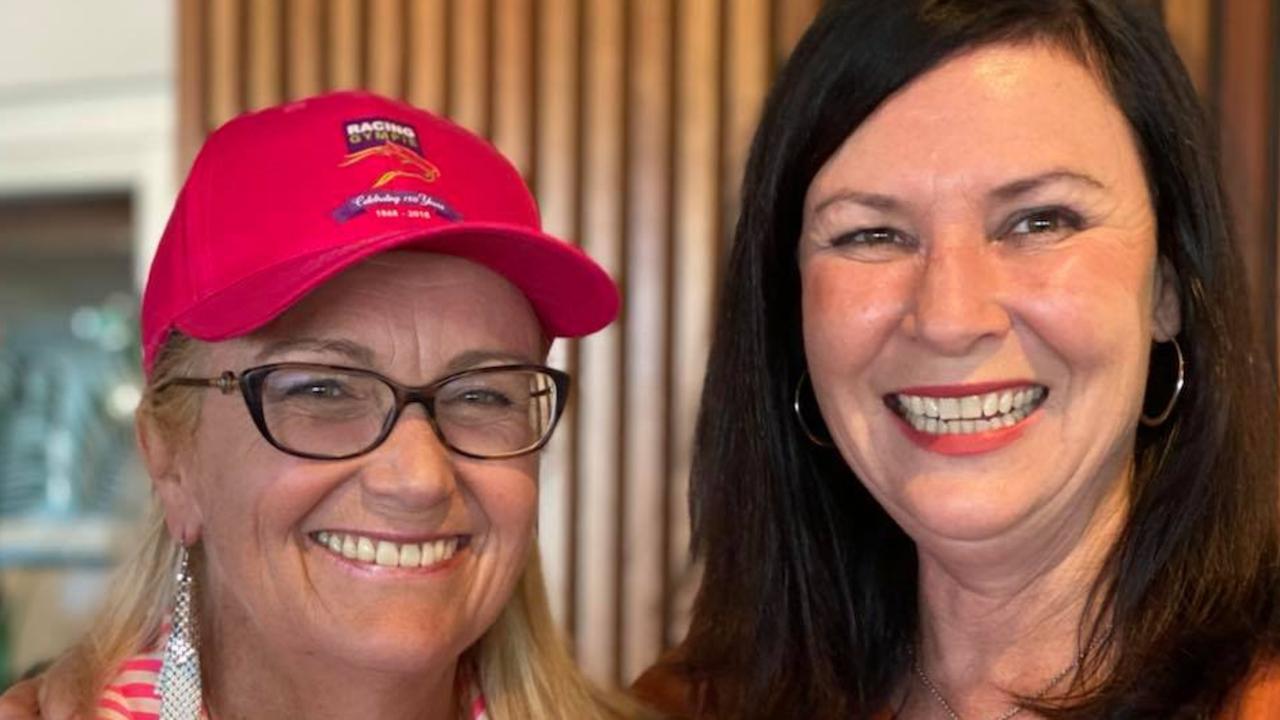 Pip Courtney and Shelley Strachan at the Gympie Times Ladies Race Day 2021. Photo: Elizabeth Neil