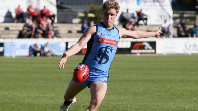 Former Sturt star Sam Colquhoun has been the standout player in the BL&amp;G for 2022. Picture: Emma Brasier