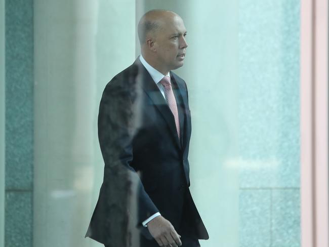 Peter Dutton at Parliament House yesterday. Picture Kym Smith