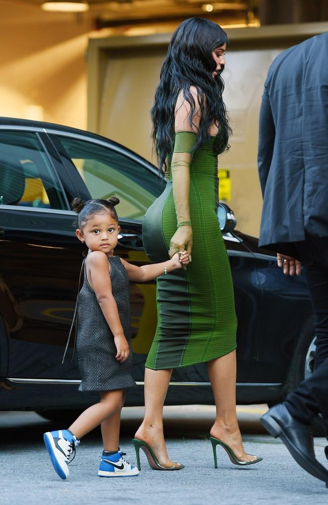 Stormi already knows how to deal with the paparazzi. Picture: Backgrid