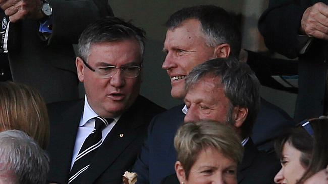 Eddie McGuire chats to Graeme Allan. Picture: Wayne Ludbey