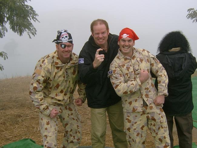 Tom Gleeson in the Middle East to entertain the troops. Picture: Supplied