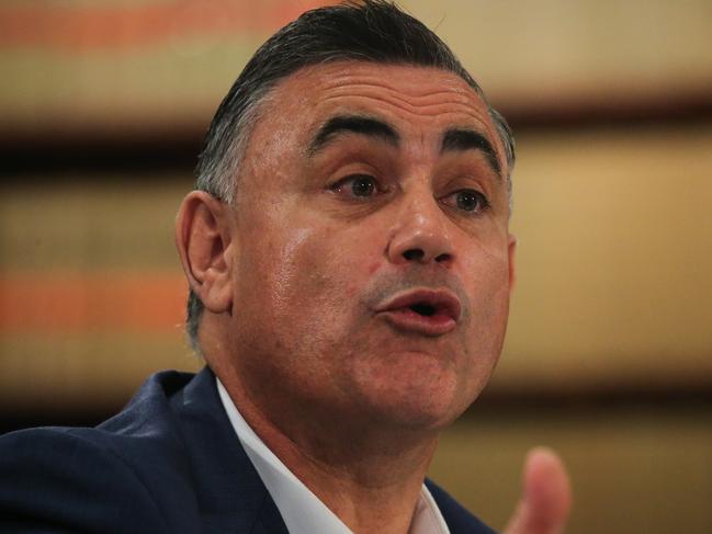 SYDNEY, AUSTRALIA - Newswire Photos- August 08, 2022: John Barilaro is questioned during the inquiry into the appointment as Senior Trade and Investment Commissioner to the Americas at NSW Parliament House in Sydney. Picture: Gaye Gerard / NCA Newswire