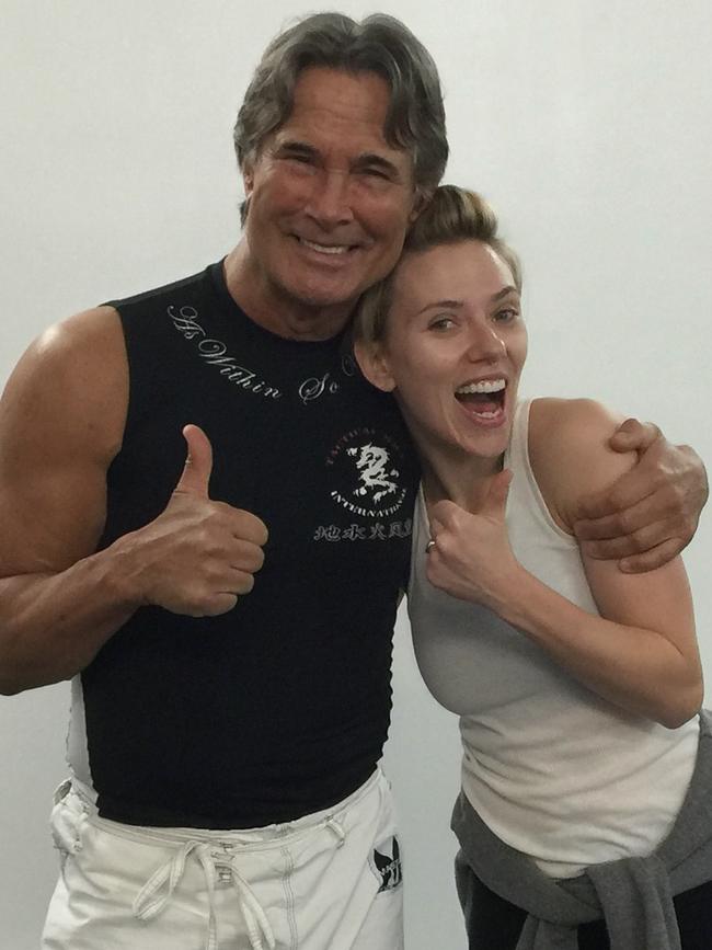 Norton with Scarlett Johansson. Picture: Supplied.