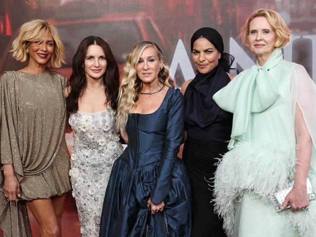 Nicole Ari Parker, Kristin Davis, Sarah Jessica Parker, Sarita Choudhuryand Cynthia Nixon of And Just Like That. Picture: Getty Images