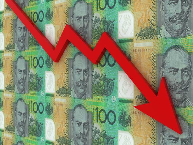 Australian money finance crisis recession; money, generic cash notes