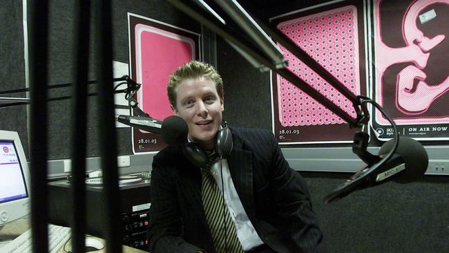 Scott Pape in 2003 when he worked in Melbourne as a stockbroker and had a financial segment on the Student Youth Network radio station.