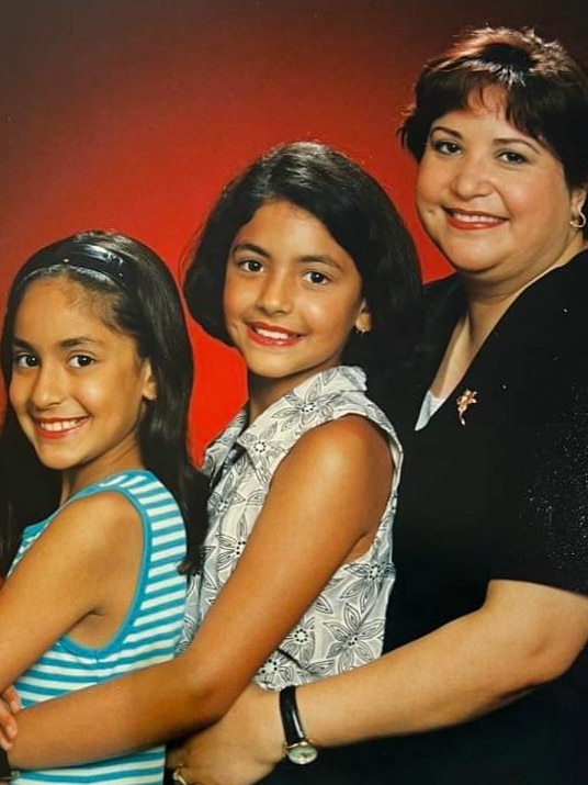 Sarah, seen here in a childhood pic with her mum and sister, wants to showcase more of her Filipino roots on social media.