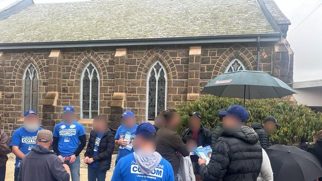Labor campaigners believe the Plymouth Brethren Christian Church has been campaigning en-masse for Liberal candidates. Picture: Supplied,