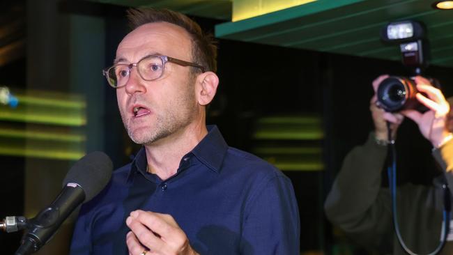 Greens leader Adam Bandt is hanging on by a knife’s edge in Melbourne. Picture: Ian Currie