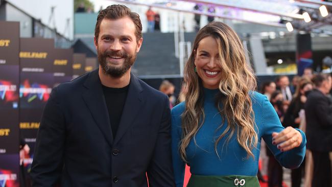 Jamie Dornan and wife Amelia Warner at the Belfast European Premiere during the 65th BFI London Film Festival at The Royal Festival Hall in October. Picture: Lia Toby/Getty Images for BFI)