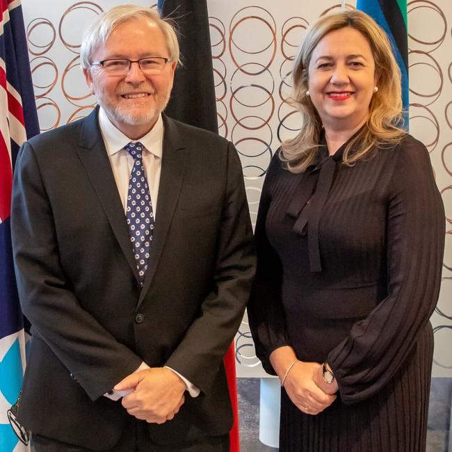 Kevin Rudd with Annastacia Palaszczuk