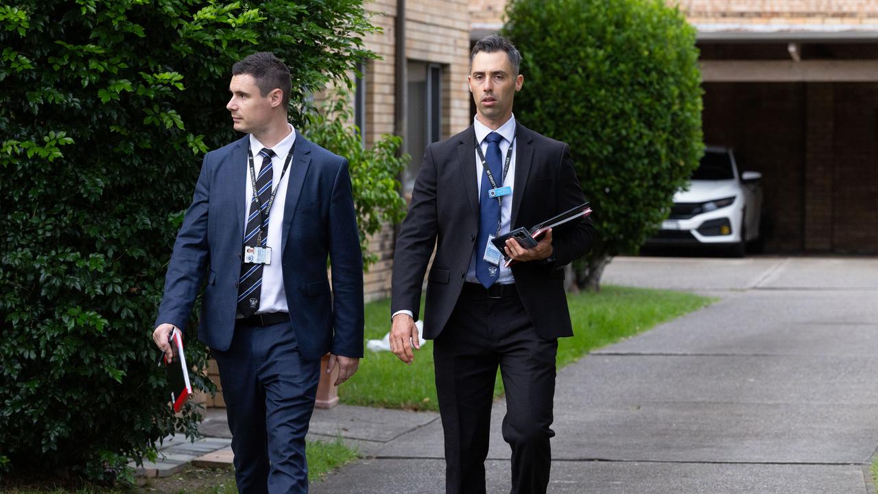 Detectives at the scene. Picture: Brendan Read