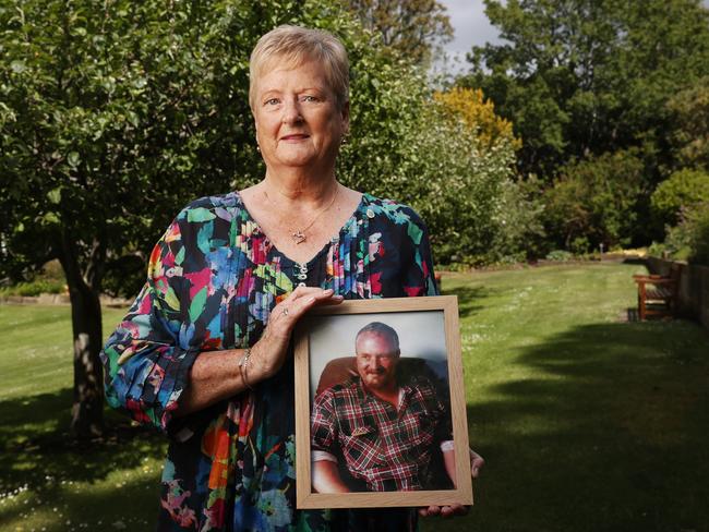 SUN TAS.  Shirleen Tubb with a picture of her son Simon Tubb.  Shirleen Tubb of Molesworth who is the mother of Simon Tubb who died suddenly in 2021 and became a donor.  DonateLife Thank You Day is a national day to reflect and say thanks to the donors and their families.  Picture: Nikki Davis-Jones