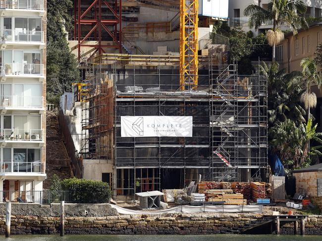 The building site at 9 Sutherland Crescent in Darling Point. Pic: Sam Ruttyn