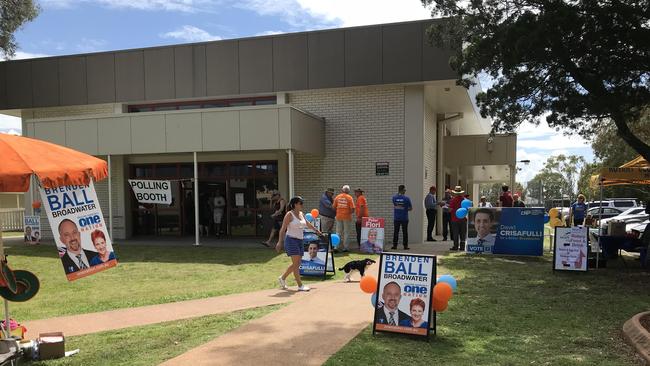 Polling booth at Paradise Point Community Centre.