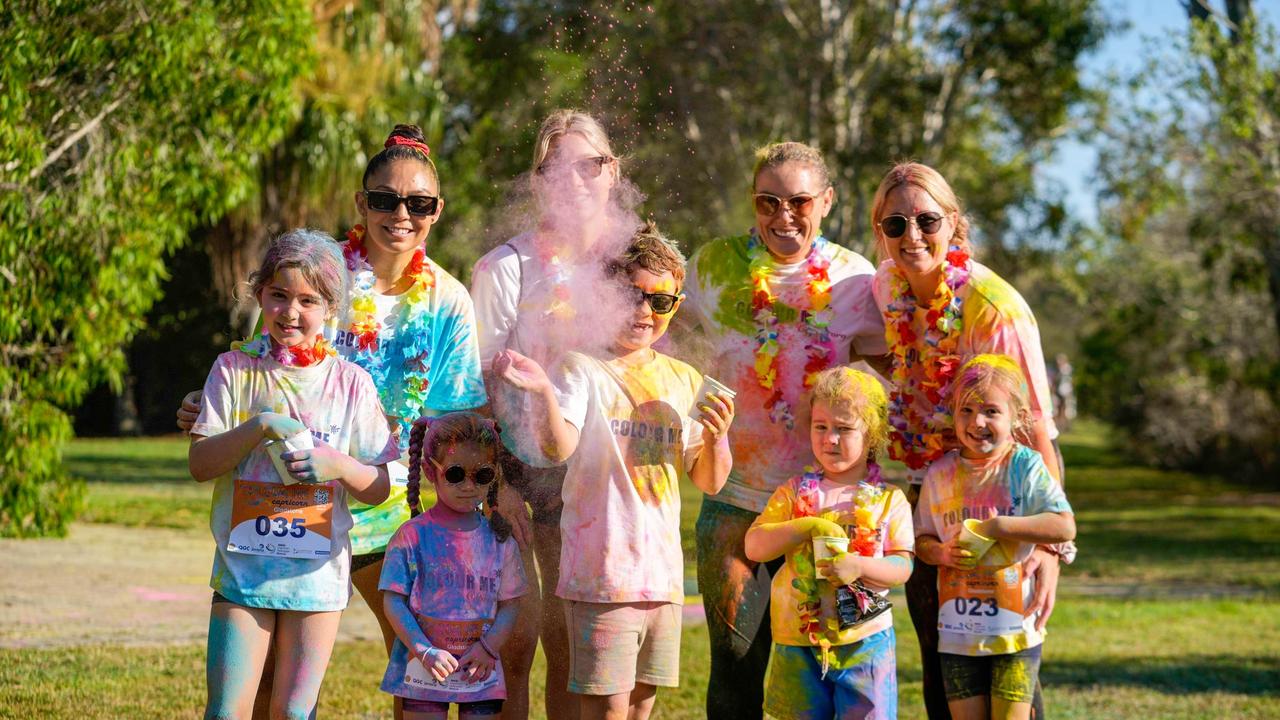 Photos from Cherryandjun Photography of the 2023 Gladstone Colour Me Capricorn fun run for the RACQ CapRescue.