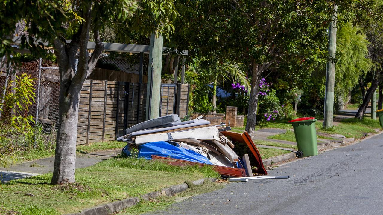 Garbage on Muir Street, Labrador. Picture: Jerad Williams