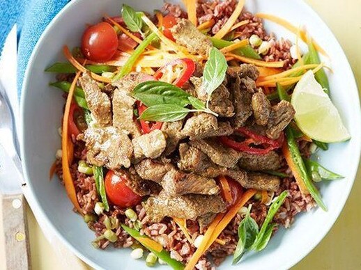 Thai beef power bowl.