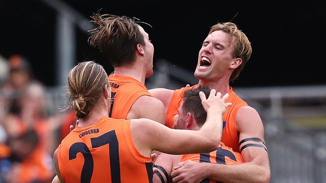 Lachlan Keeffe has replaced the suspended Toby Greene for GWS’ preliminary final. Picture. Phil Hillyard.