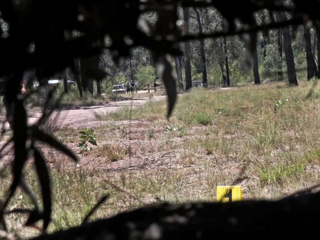 A sniper hide at the entrance to the Wieambilla property.