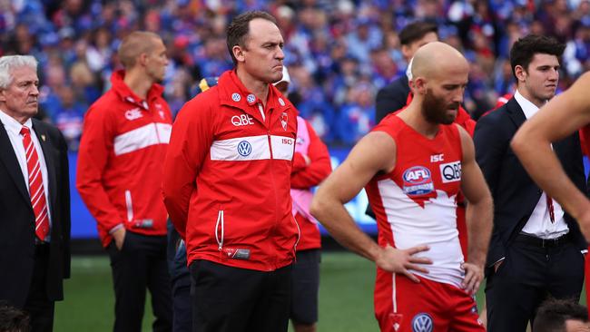 John Longmire after the loss. Picture: Phil Hillyard