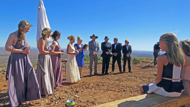 The Outback wedding of Tanja Ebert and Michael Burdon at Oulnina Park Station.