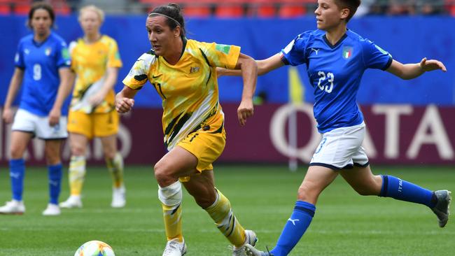 Lisa De Vanna hasn’t been selected for the Matildas’ upcoming friendlies against Chile. Picture: AFP