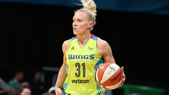 Phillips playing for the Dallas Wings in the WNBA. Picture: Getty Images