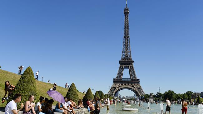 Paris is sunny, but tourists are staying away due to terror attacks.