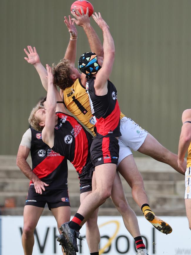 Josh Ryan in action during his last game for West Adelaide against Glenelg at Richmond Oval in Round 11. Picture: David Mariuz/SANFL