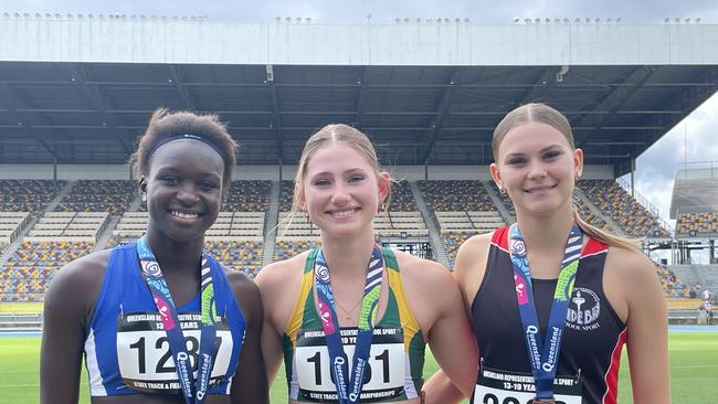 Mariam Hall, left, Lily Vine and Taylor McKenzie.