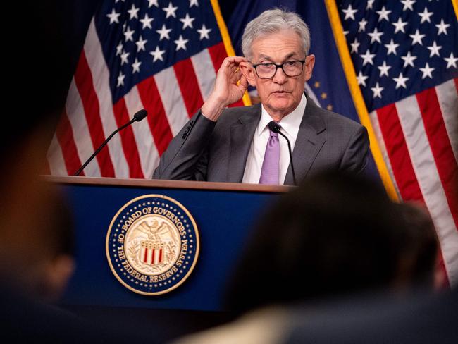 WASHINGTON, DC - JULY 31: Federal Reserve Chairman Jerome Powell speaks at a news conference following a Federal Open Market Committee meeting at the William McChesney Martin Jr. Federal Reserve Board Building on July 31, 2024 in Washington, DC. Powell spoke to members of the media after the Federal Reserve held short-term interest rates where they are with broad expectations that the rate with drop in September.   Andrew Harnik/Getty Images/AFP (Photo by Andrew Harnik / GETTY IMAGES NORTH AMERICA / Getty Images via AFP)