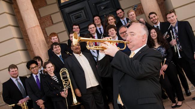 The James Morrison Academy Jazz Orchestra at Her Majesty’s Theatre in 2017. Picture: McBeath.