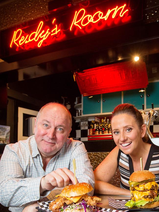 Ross and Kate at Kustom Burgers in Thornbury. Picture: Mark Stewart