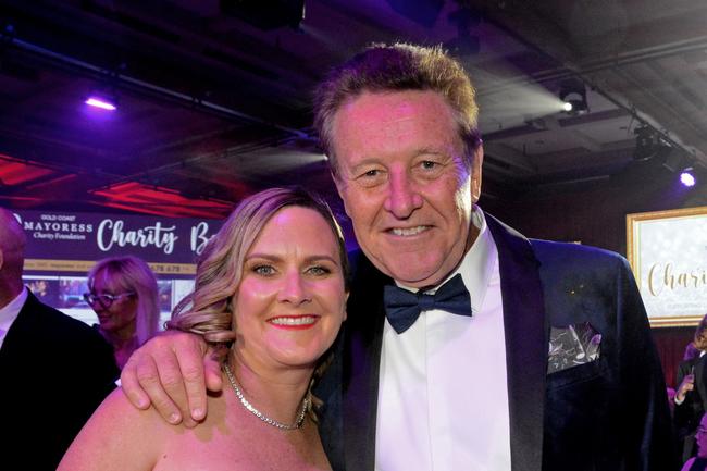 Rachel Hancock and Andrew Bell at Gold Coast Mayoress Charity Foundation Ball at The Star Gold Coast. Picture: Regina King