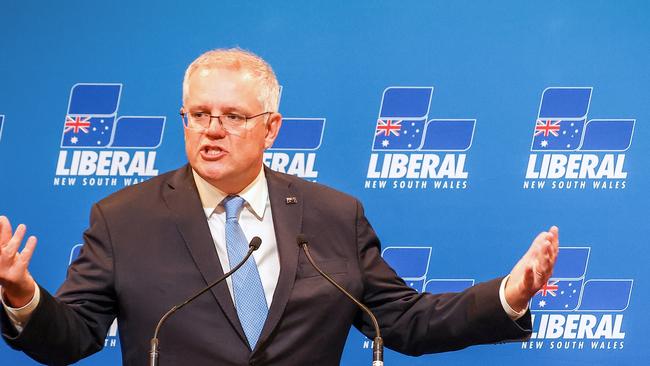 Scott Morrison’s hopes to pick up some Labor voters with his big-spending budget. Picture: David Gray/Getty Images