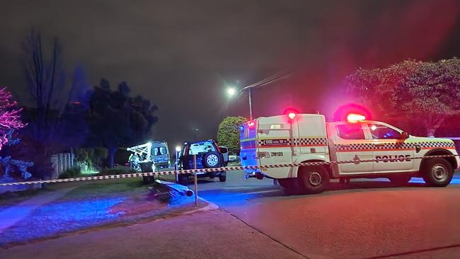 Police spent much of Monday night and Tuesday combing over the scene along Birkett St. Picture: Facebook / Rosalie Miller-Kickett