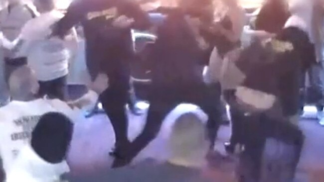 In July last year, footage surfaced of a shocking all-in bikie brawl at a Canberra strip club involving Robertson and dozens of his fellow Comanchero.