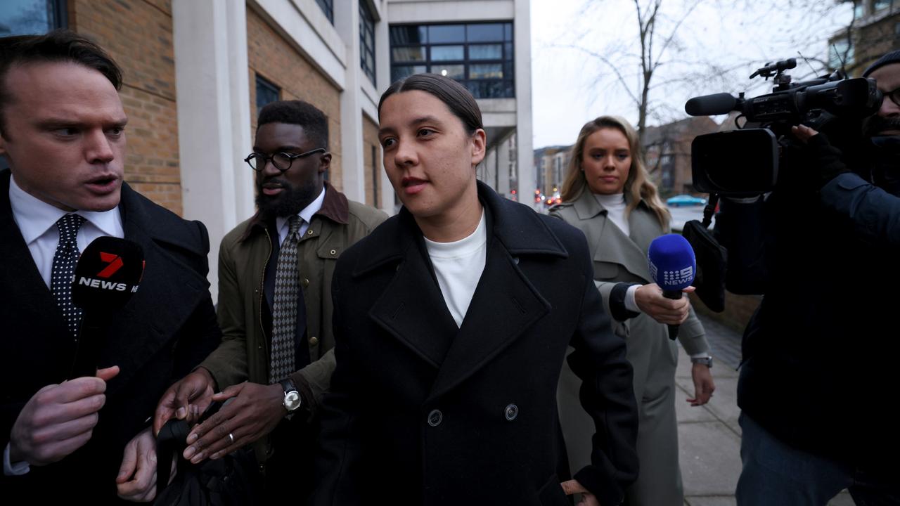 Sam Kerr remained tight-lipped. Photo by Dan Kitwood/Getty Images.