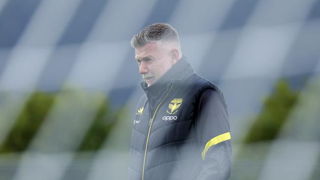 Phoenix coach Ufuk Talay is keeping quiet about his future. Picture: Hagen Hopkins/Getty Images