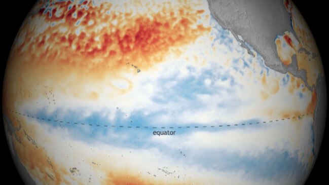 Water temperature in the equatorial Pacific, an ENSO indicator, show a return to more average temperatures and the end of the current La Nina. Picture: Climate.gov