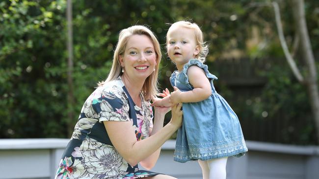Lauren Martyn-Jones with her daughter Lillian, 18 months. Picture: Peter Wallis