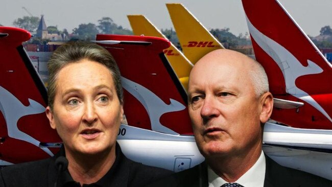 Qantas Group CEO Vanessa Hudson, left, and Chairman Richard Goyder. Pictures: NCA Newswire