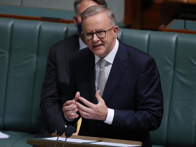 Anthony Albanese’s budget reply speech was packed with empathy. Picture: NCA NewsWire / Gary Ramage