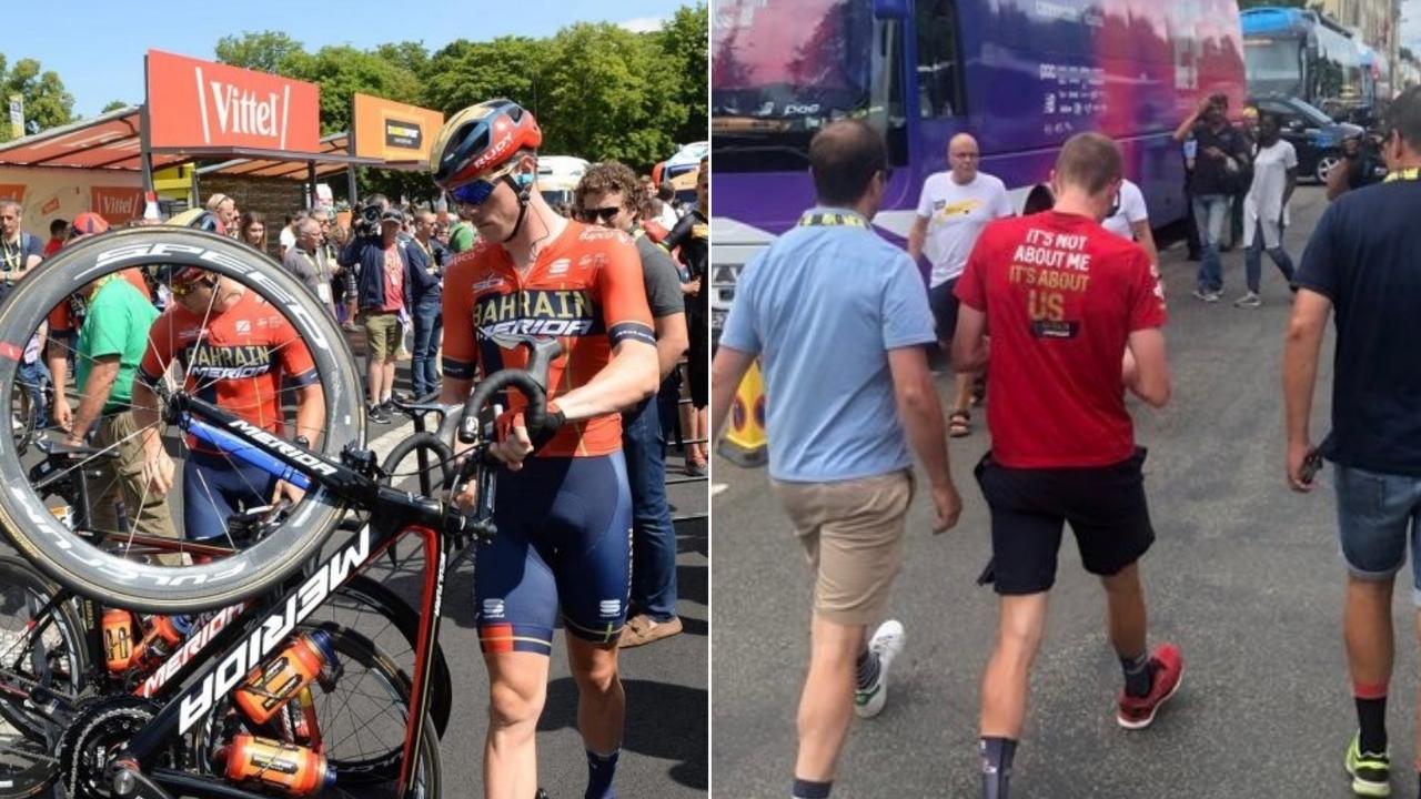 Rohan Dennis inexplicably ditched his bike.