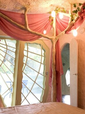 The Gaudi-inspired interior. Picture: Supplied/Glampinghub.com